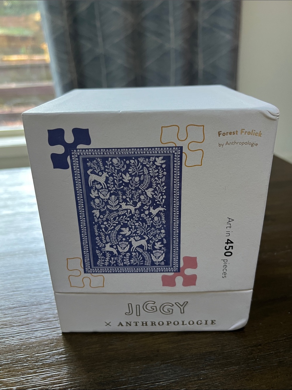 JIGGY x Anthropologie Forest Frolic 450-Piece Puzzle — Blue & White